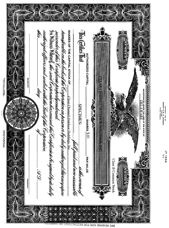 (STOCK CERTIFICATE)